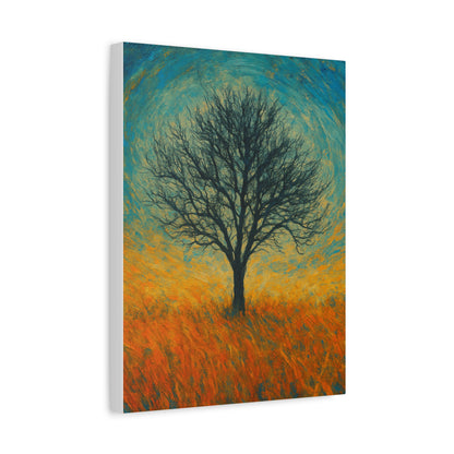 Artistic Tree Canvas Wall Art, Matte Stretched Canvas, Natural Decor for Home, Office, Gift for Nature Lovers, Bohemian Wall Decor