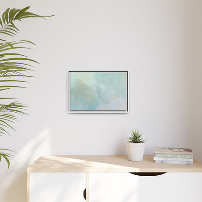 Soft abstract pastel watercolor on matte canvas by Printify, featuring gentle colors and artistic brushstroke details.
