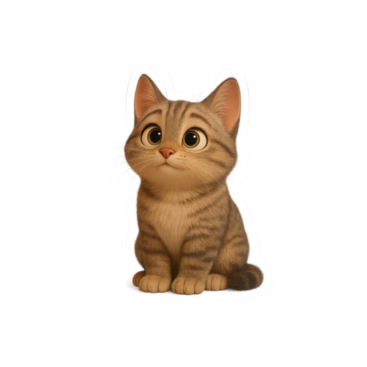 Adorable Cat Kiss-Cut Stickers, Cute Cat Decor, Pet Lover Gifts, Laptop Stickers, Kids' Room Decor - TRV