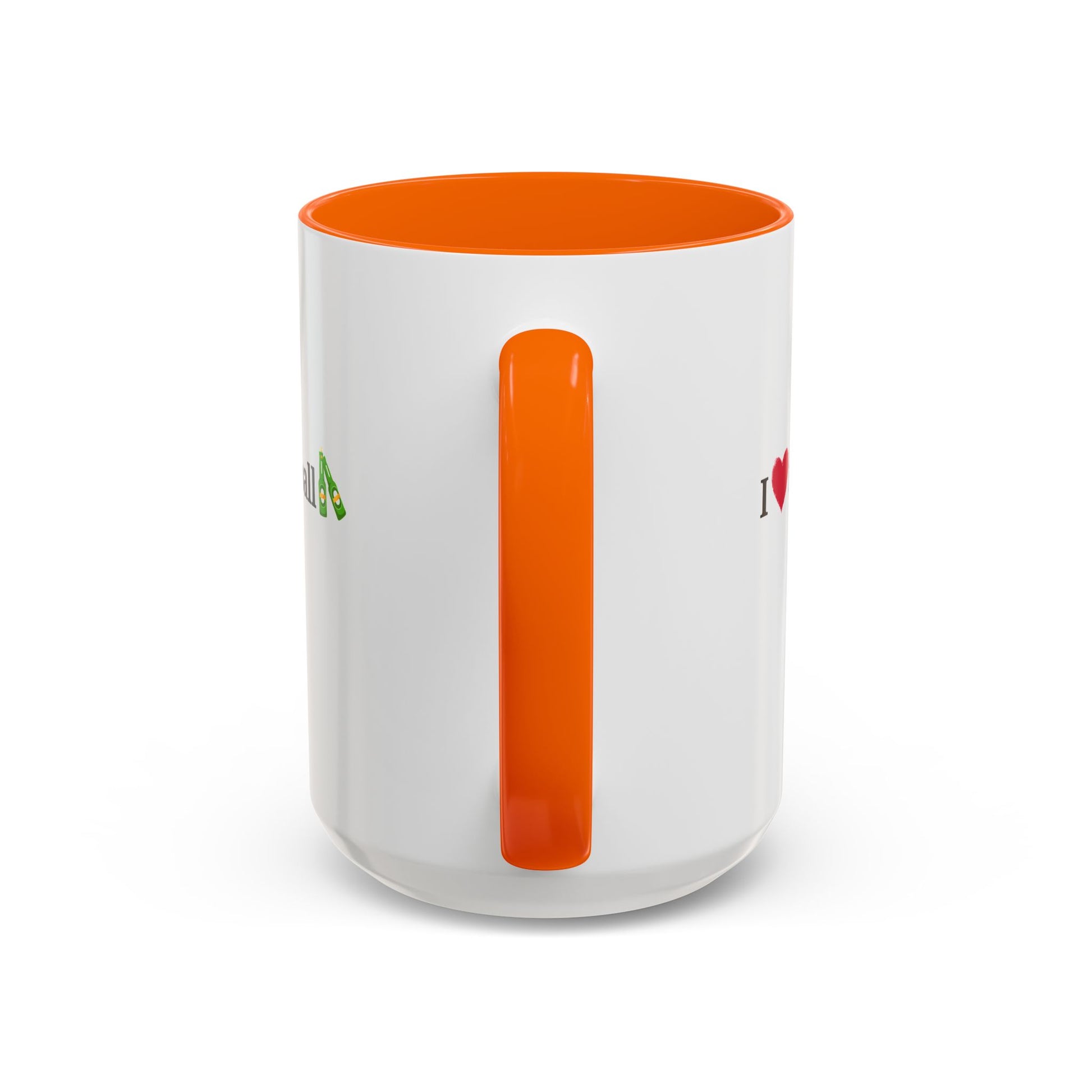I Love Football Accent Coffee Mug, Perfect Gift for Sports Lovers, Football Enthusiasts, Unique Mug for Game Days, Home or Office Decor - TRV