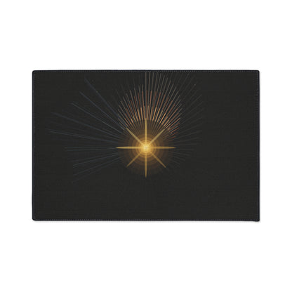 Radiant Star Burst Floor Mat | Black Entrance Rug - TRV