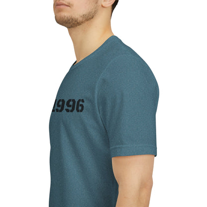 Vintage Est. 1996 T-shirt by Printify featuring a classic design, perfect as a birth year birthday gift.