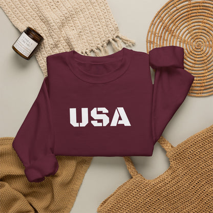 Cozy USA Unisex Crewneck Sweatshirt | Perfect Layering Piece for Every Season | Great Gift for Him/Her | Trendy Style for Casual Outings