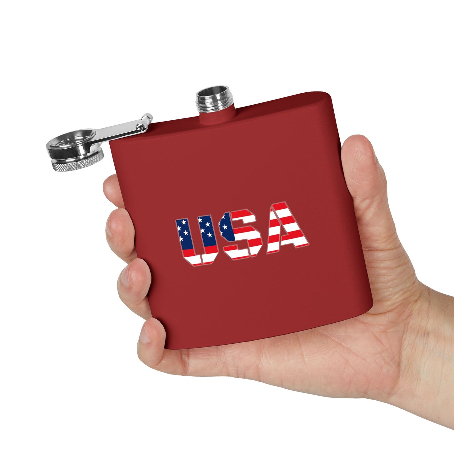 Patriotic Stainless Steel Flask | USA Flag Design | Perfect for Gifts, Tailgating, Camping, BBQs, and Celebrations