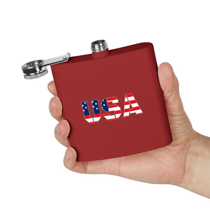 Patriotic Stainless Steel Flask | USA Flag Design | Perfect for Gifts, Tailgating, Camping, BBQs, and Celebrations