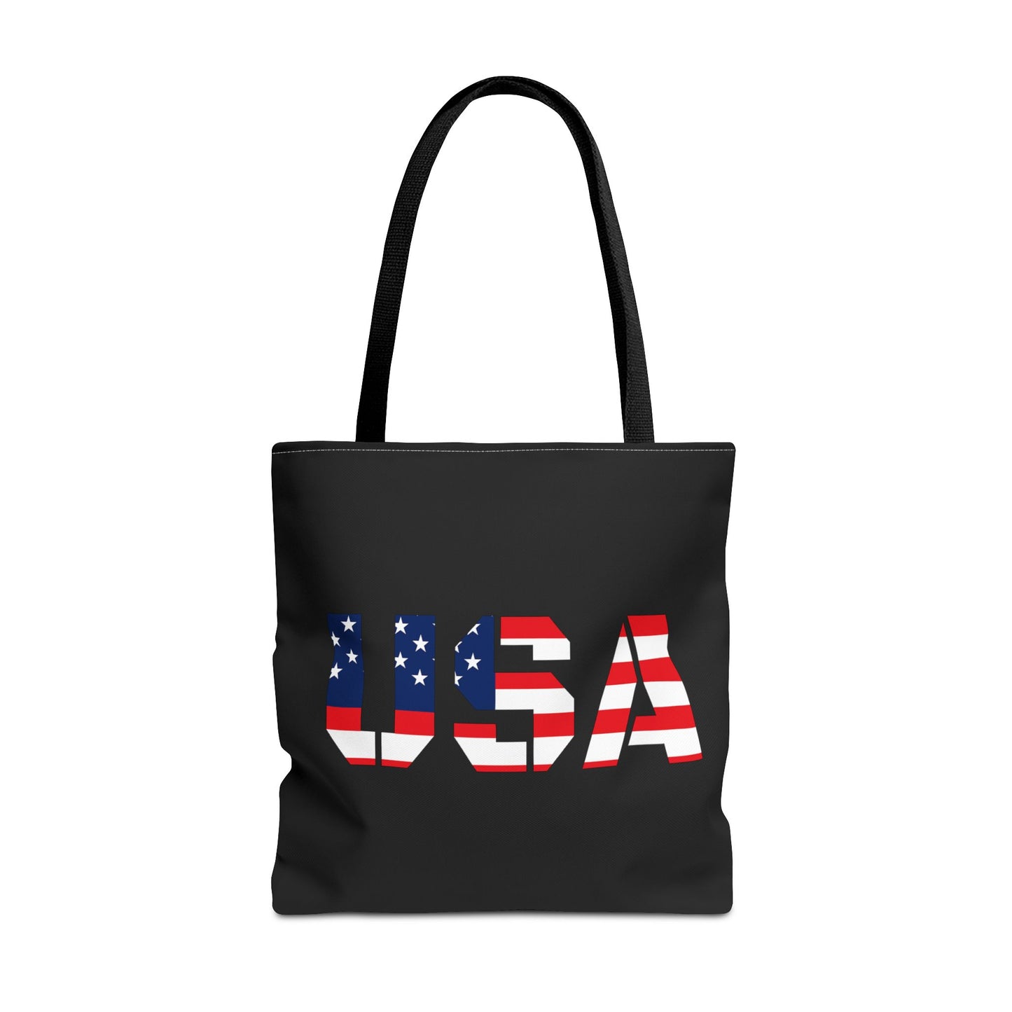 Patriotic USA Print Tote Bag, Reusable Shopping Bag, 4th of July Gift, Summer Carryall, American Flag Style - TRV
