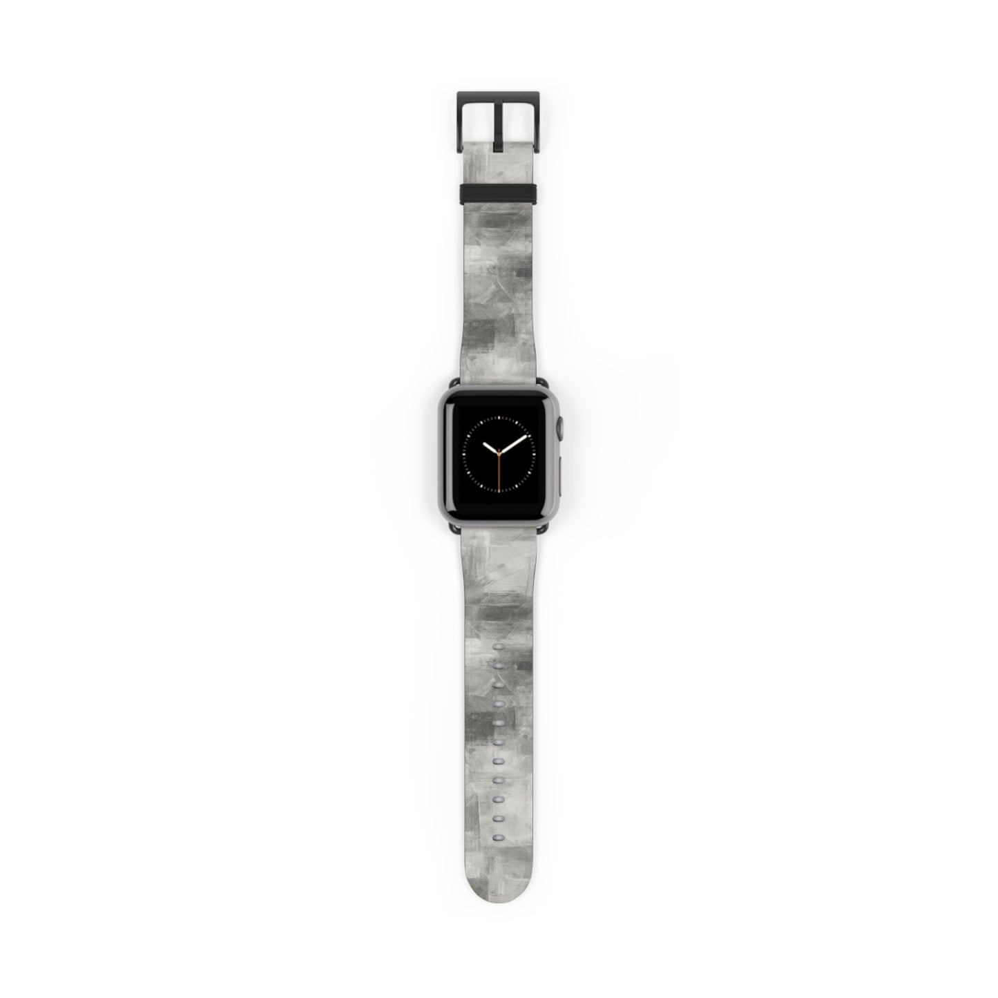 Gray watercolor camouflage Apple Watch band with neutral abstract design, made by Printify, accessory for Apple Watch.