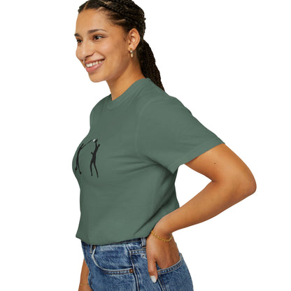 Minimal baseball player silhouette T-shirt by Printify featuring a simple graphic design on a casual cotton tee.
