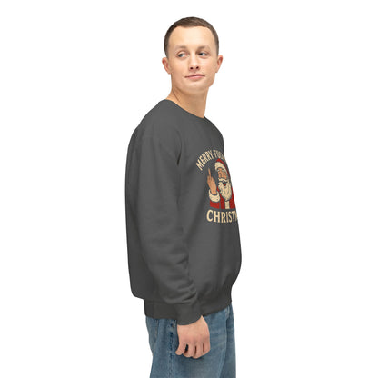Merry Christmas Sweatshirt, Funny Holiday Crewneck, Unisex Gift, Christmas Apparel, Sarcastic Sweatshirt, Unique Holiday Clothing - TRV
