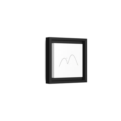 Minimalist mountain line art on framed matte canvas, modern mountain landscape wall decor by Printify