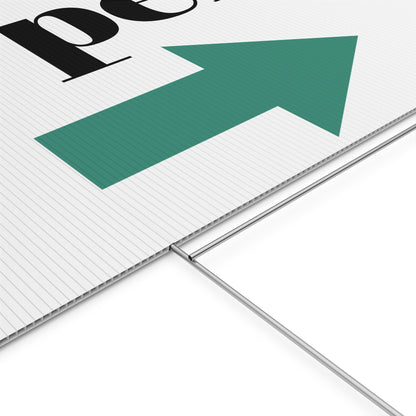 Outdoor garden flag with "Open for Business" design by Printify, suitable for storefront signage and outdoor display.