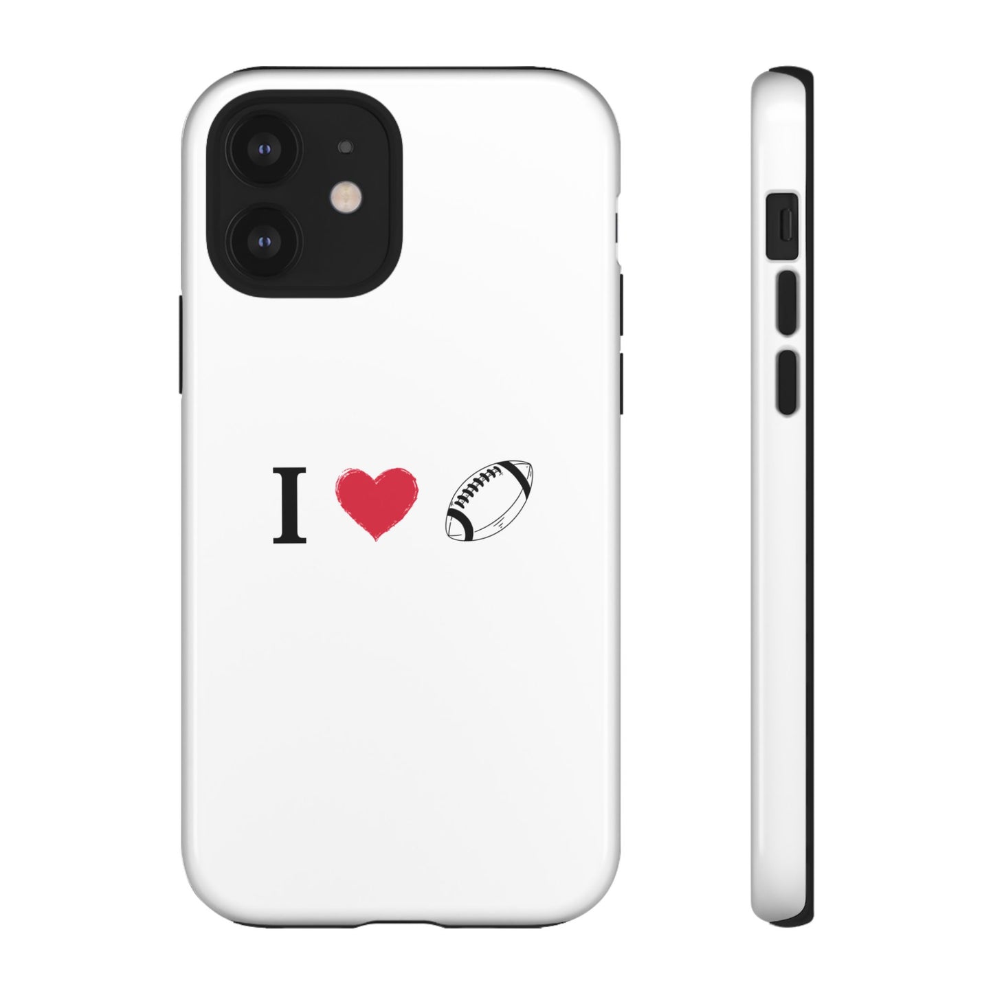 Football Love Phone Case - Tough Cases, Unique Sports Lover Gift, Personalized Cellphone Cover, Birthday Present, Sports Equipment - TRV