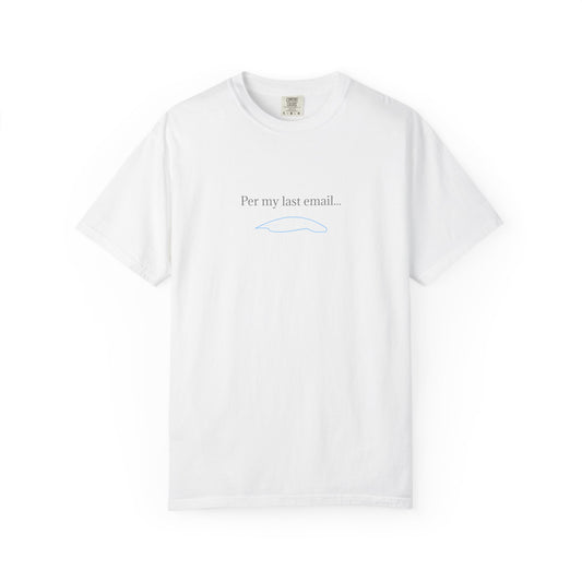 Per my last email T-Shirt | Minimalist Office Humor
