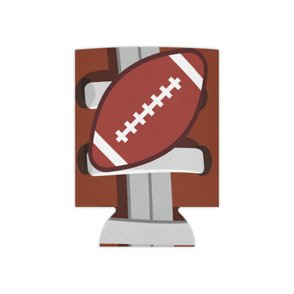 Football Can Cooler for Game Day, Beverage Insulator for Tailgating, Outdoor Parties, Sports Gifts for Fans, Reusable Drink Holder