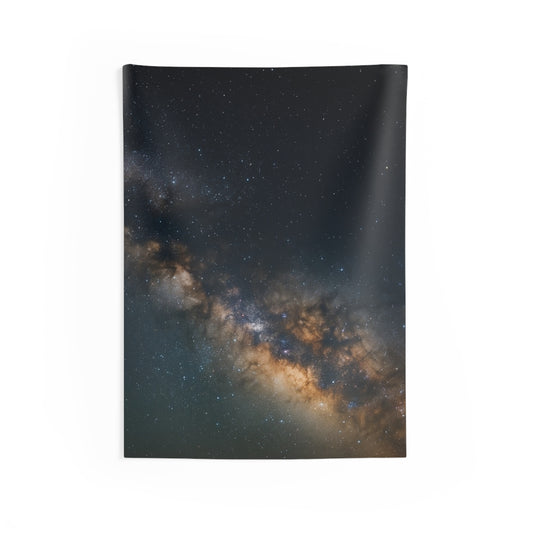 Milky Way Galaxy wall tapestry featuring celestial starfield design, ideal for bedroom or dorm decor.