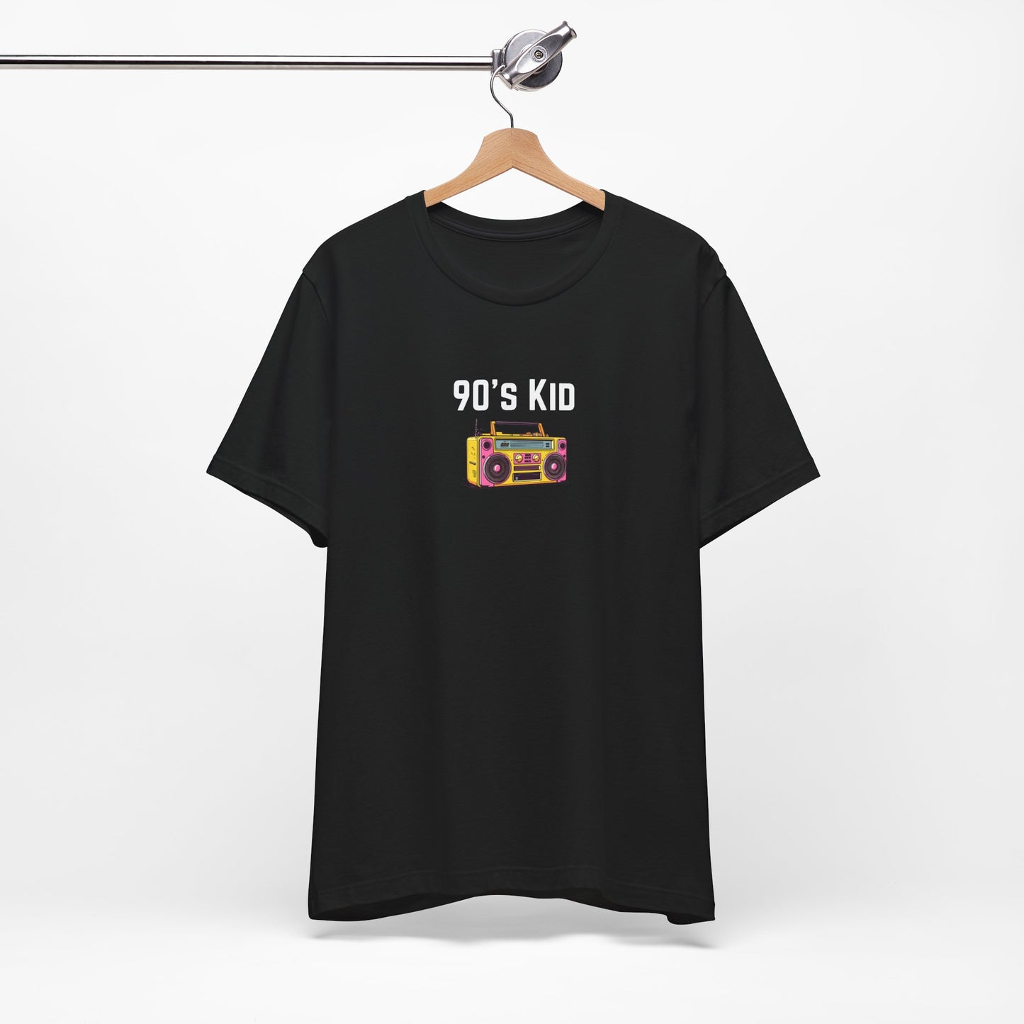 Retro Boombox Tee — 90s Kid Graphic T-Shirt