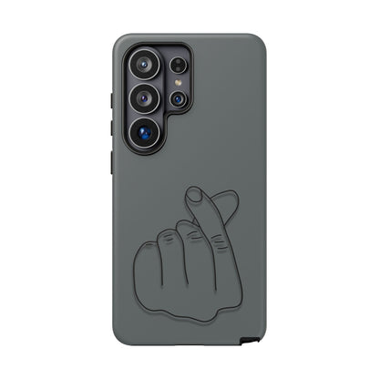 Silicone Phone Case, embossed Korean finger heart design - view 49