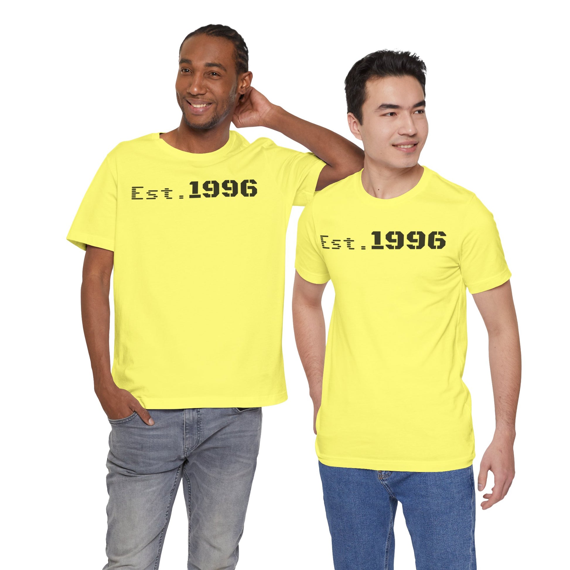 Established 1996 Unisex T-Shirt, Vintage Year Tee, Birth Year Gift, Casual Fashion, Personalized Graphic Tee - TRV