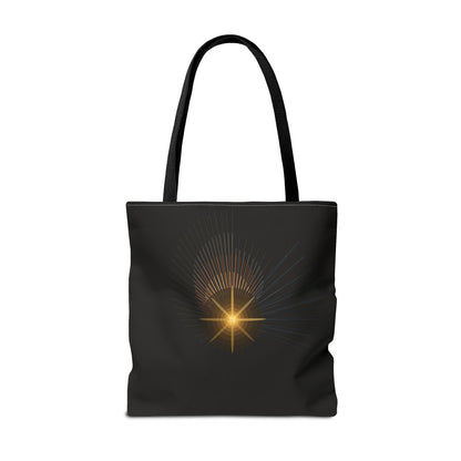 Radiant Starburst Tote Bag | Golden Light Celestial Design - TRV