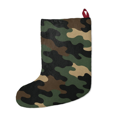 Camo Christmas Stocking – Green Woodland Holiday Stocking