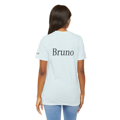 Custom unisex T-shirt by Printify featuring a blank design ready for personalized prints, made from soft fabric.
