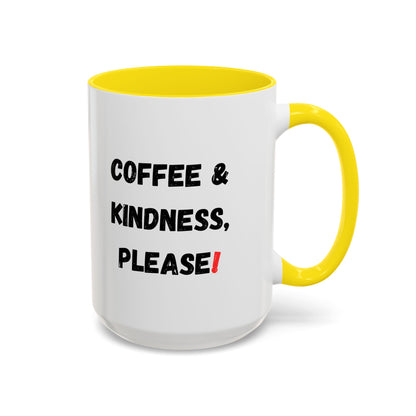 Coffee & Kindness Mug - Inspirational Coffee Cup, Gift for Friends, Office Decor, Encouragement, Morning Motivation