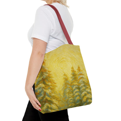 Eco-friendly canvas tote bag with an artistic abstract design, ideal for beach or everyday use.