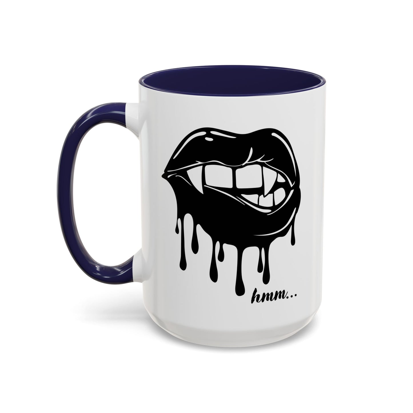 Dripping Lip Coffee Mug – "hmm..." Accent Ceramic Mug (11/15oz)