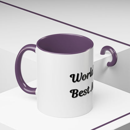 World's Best Mom Accent Coffee Mug - 11oz & 15oz - Perfect Gift for Mother's Day - TRV
