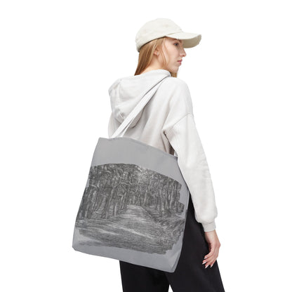 Scenic Path Tote Bag, Reversible Tote, Eco-Friendly Shopper, Outdoor Adventure Bag, Gift for Nature Lovers, Stylish Carryall - TRV