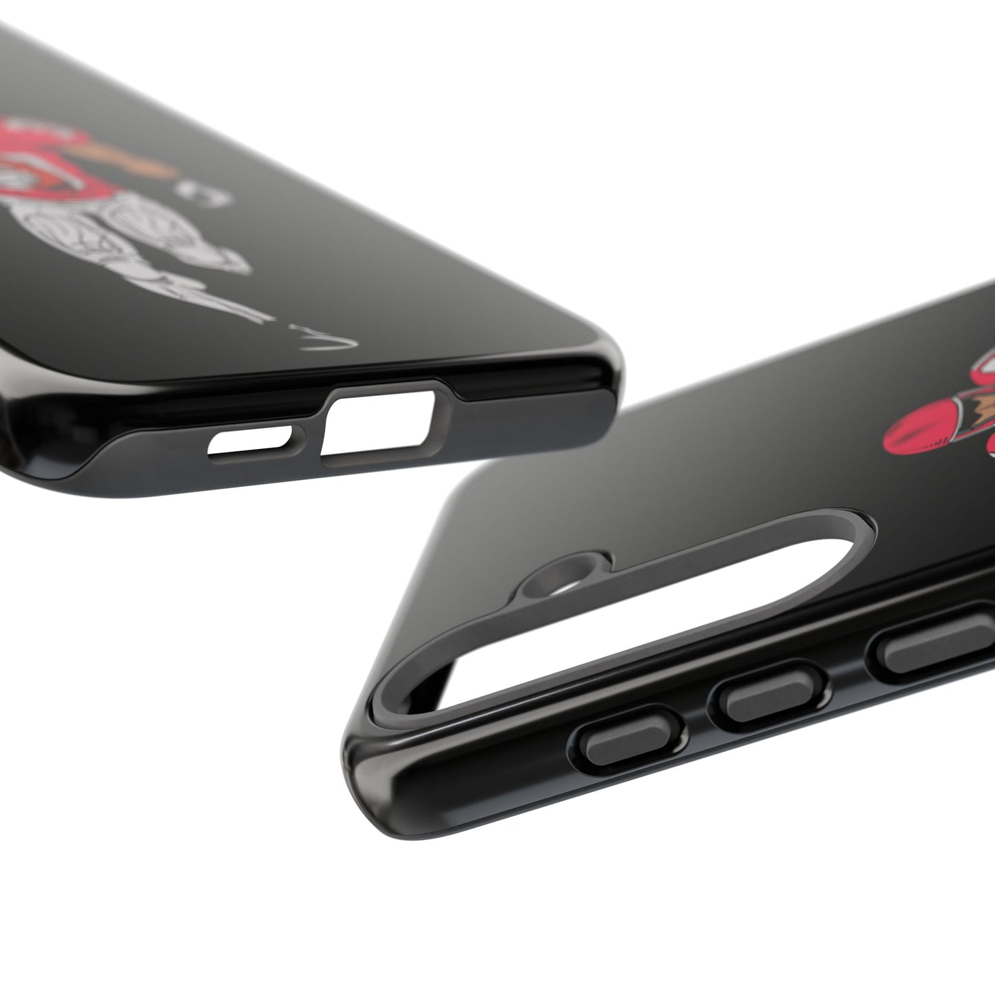Black football player tough phone case for iPhone, protective sports-themed design by Printify, durable and stylish.