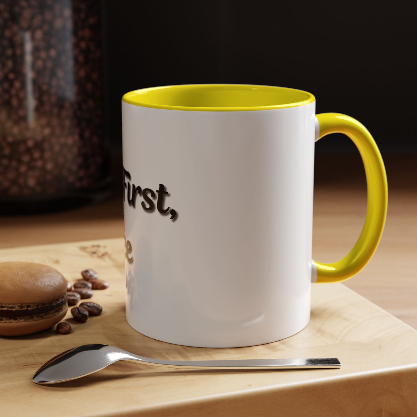Funny Coffee Mug - "But First, Coffee" - 11 & 15 oz Accent Cup for Coffee Lovers - TRV