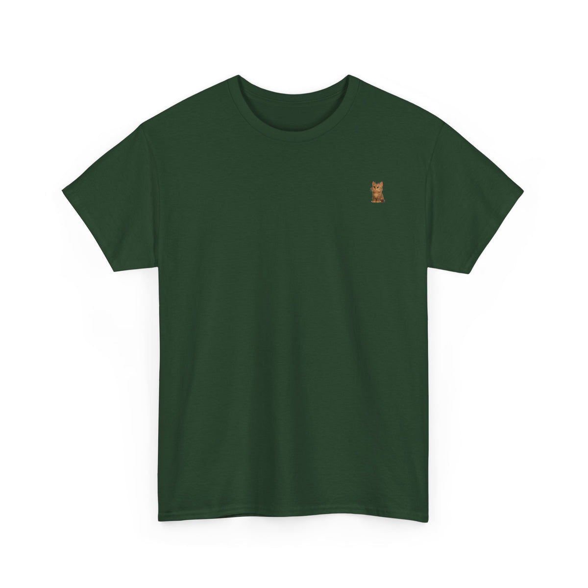 Cute brown kitten graphic T-shirt for cat lovers, featuring a playful cat design on a comfortable Printify T-shirt.