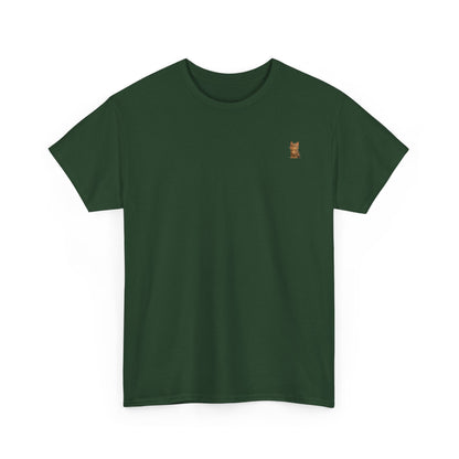 Cute brown kitten graphic T-shirt for cat lovers, featuring a playful cat design on a comfortable Printify T-shirt.