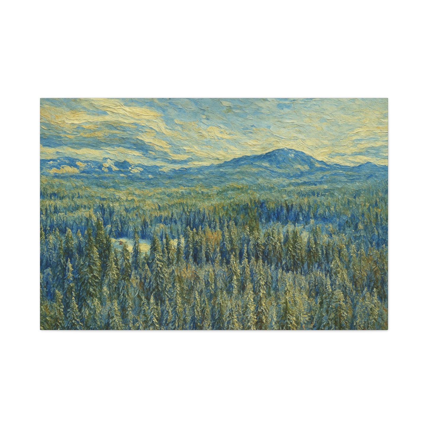 Scenic Landscape Canvas Print, Rustic Home Decor, Wall Art for Nature Lovers, Gift for Art Enthusiasts, Serene Forest Artwork - TRV