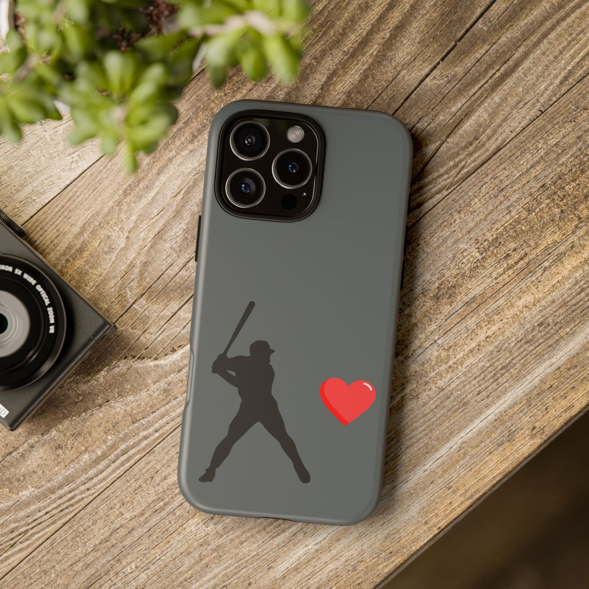 Printify Baseball Love phone case with sports-themed design, durable protection for sports fans and Father's Day gift.