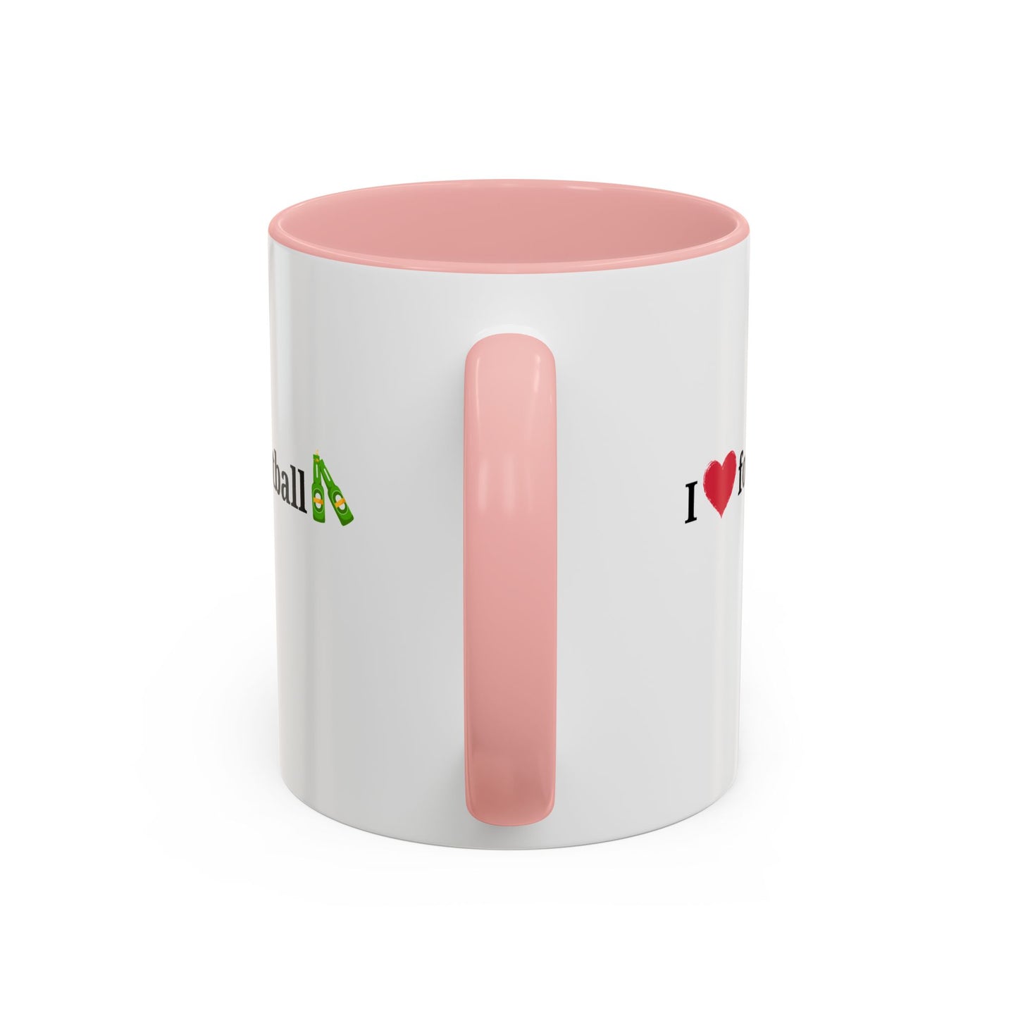 I Love Football Accent Coffee Mug, Perfect Gift for Sports Lovers, Football Enthusiasts, Unique Mug for Game Days, Home or Office Decor - TRV