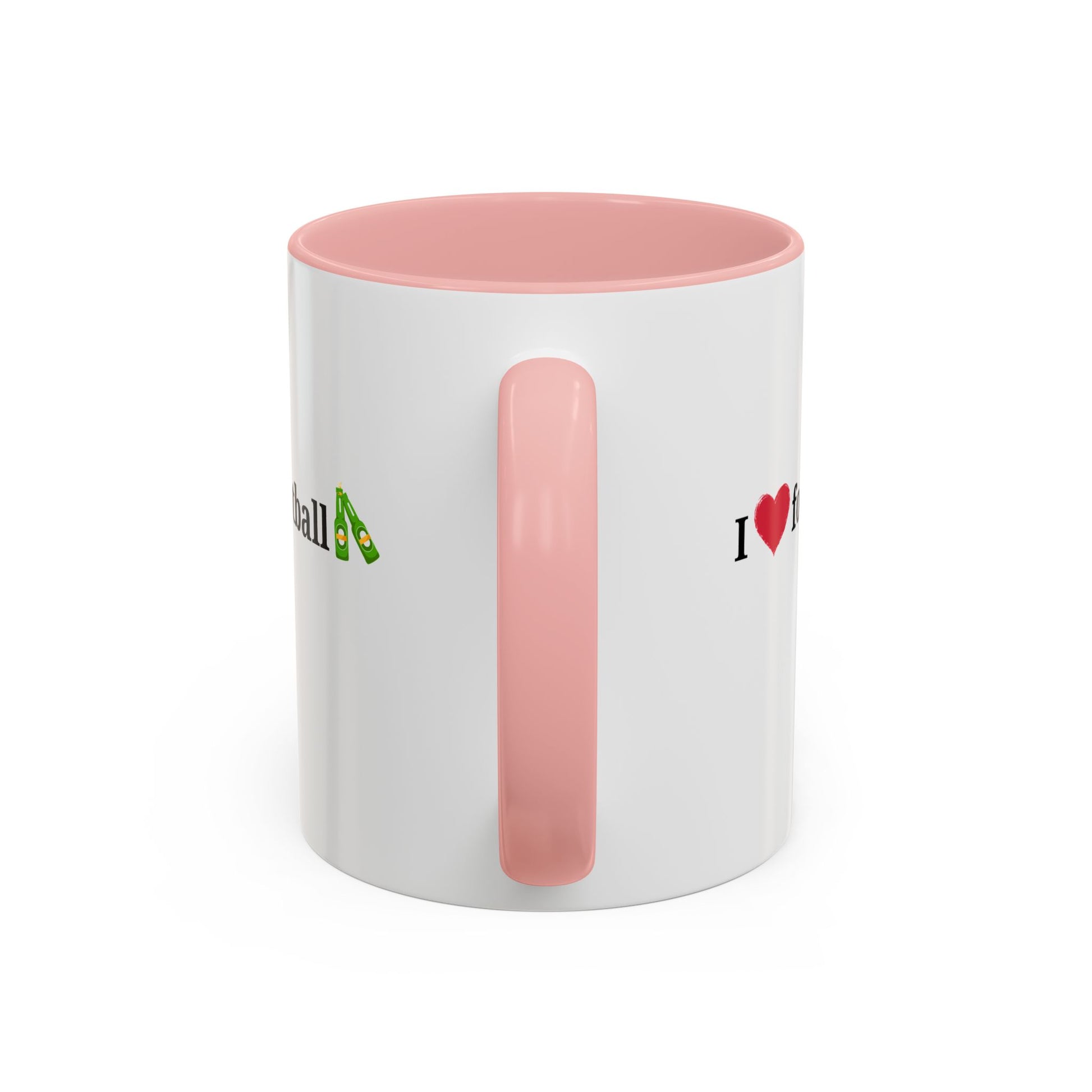 I Love Football Accent Coffee Mug, Perfect Gift for Sports Lovers, Football Enthusiasts, Unique Mug for Game Days, Home or Office Decor - TRV