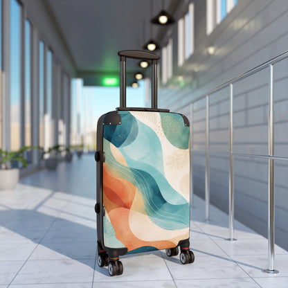 Autumn Mist Forest Suitcase — Scenic Fall Travel Luggage
