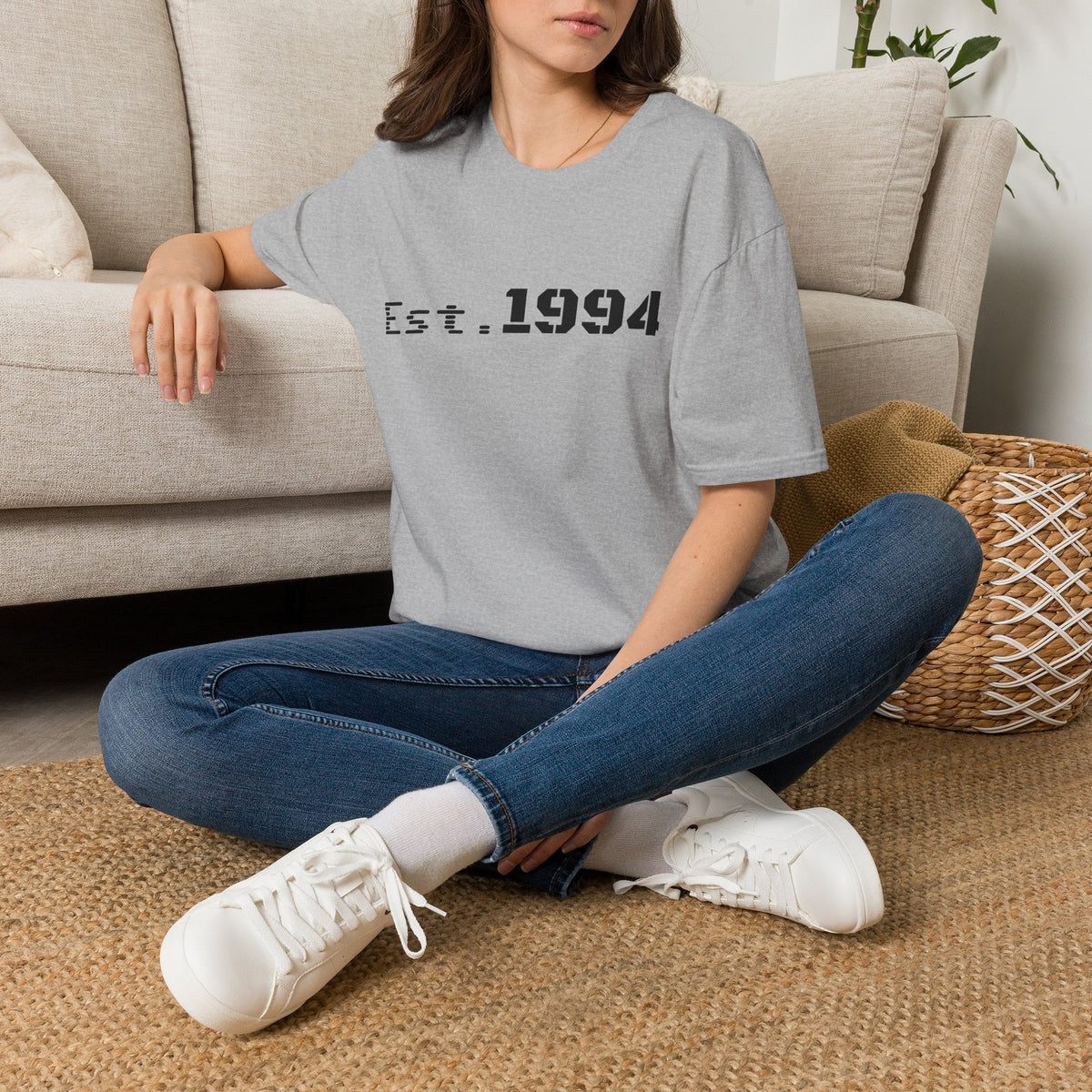 Vintage 1994 Est. graphic T-shirt by Printify featuring bold 1994 design on a casual cotton tee.