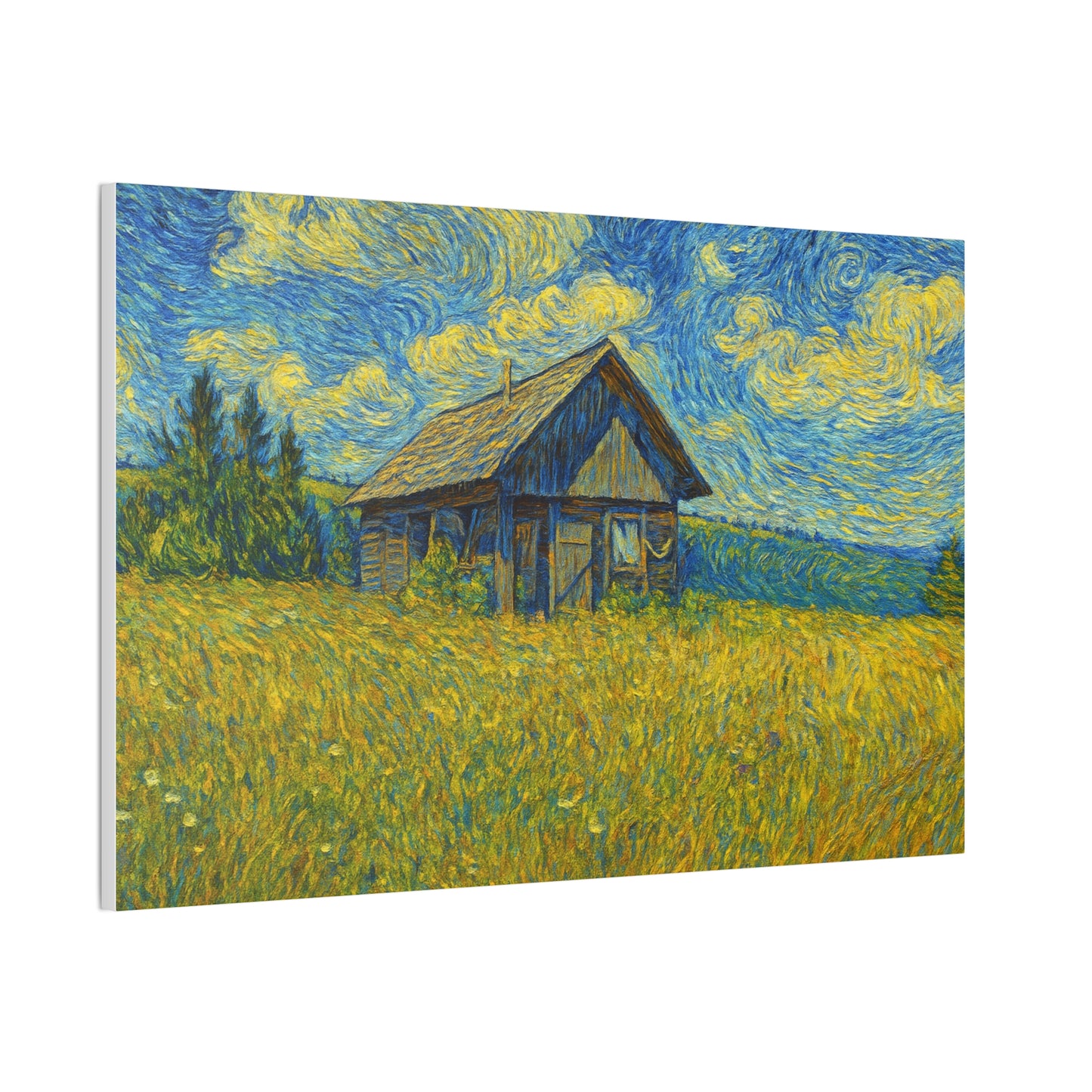 Starry Field Barn Canvas Print