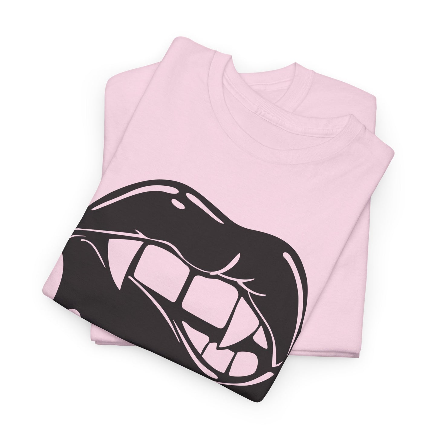 Edgy Graphic Tee - Dripping Lips Design - Unisex Heavy Cotton Tee