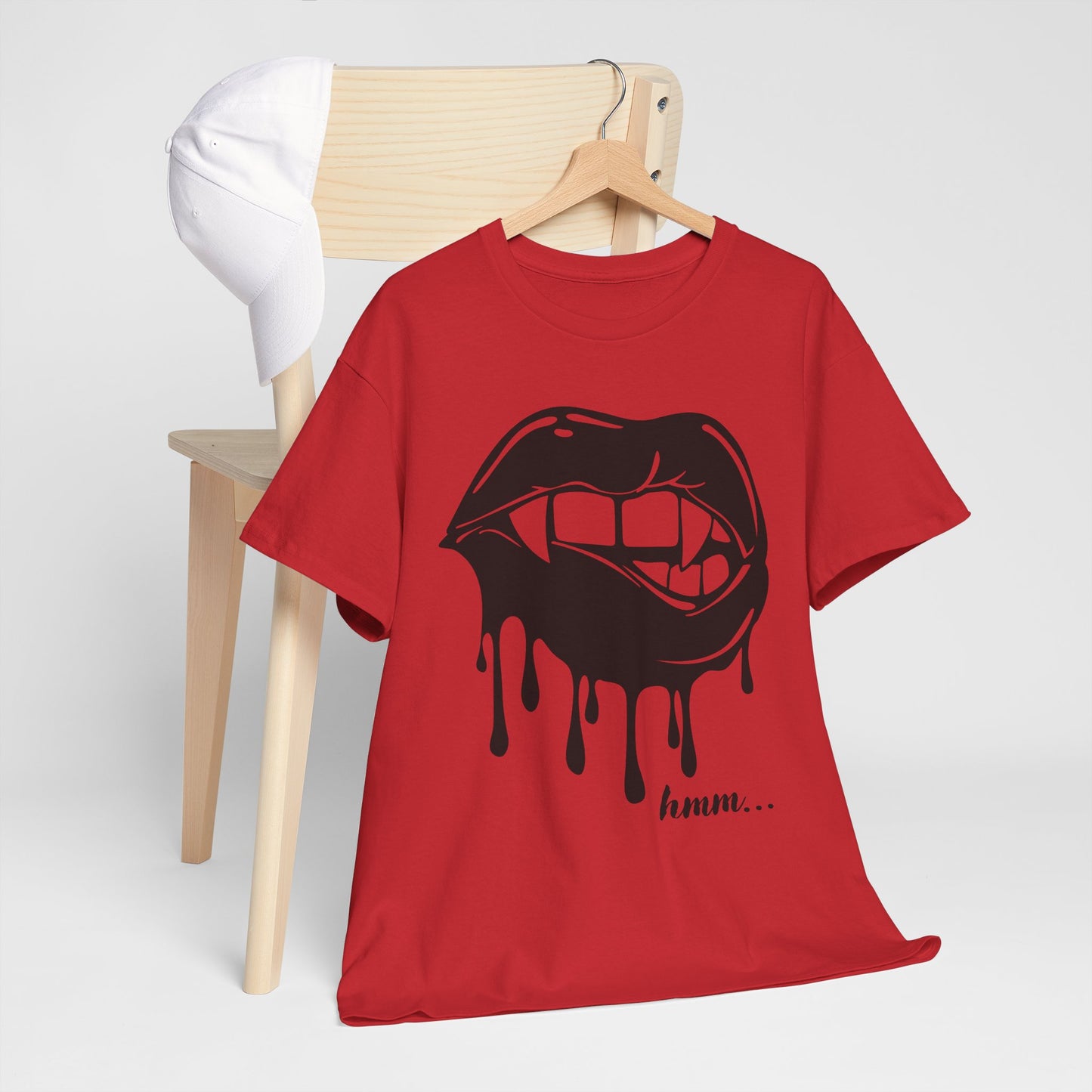 Edgy Graphic Tee - Dripping Lips Design - Unisex Heavy Cotton Tee
