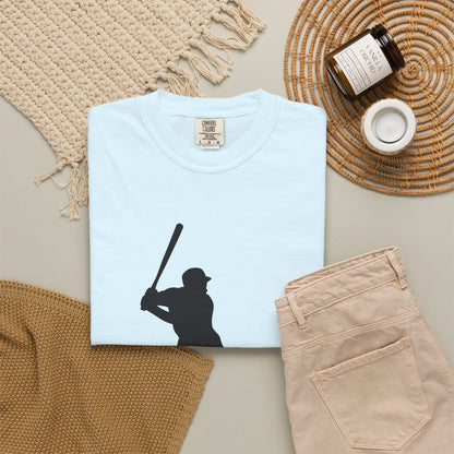 Unisex Baseball Silhouette Tee, Casual Wear, Sports Fan Apparel, Gift for Athletes, Summer Outing Outfit, Soft Cotton Shirt