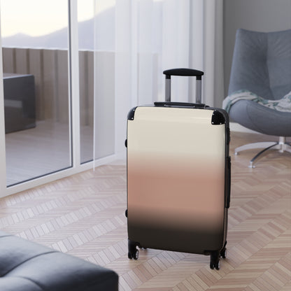 Gradient Carry-On Suitcase – Blush to Charcoal Ombre Travel Luggage