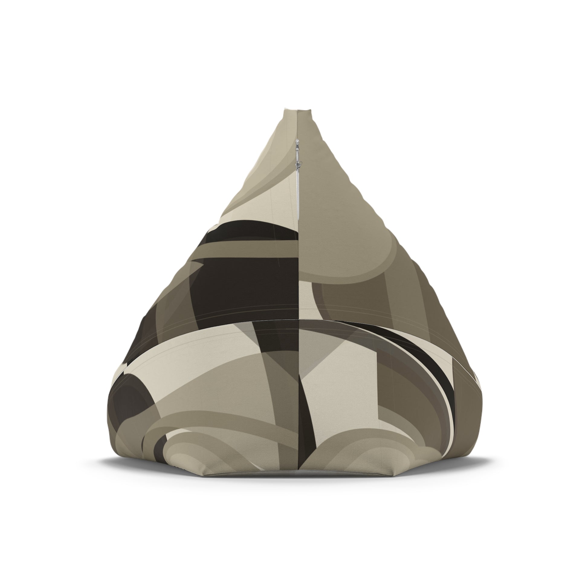 Abstract neutral swirl bean bag cover by Printify, modern home decor accent for living rooms with stylish swirl pattern.