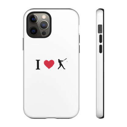 Baseball Love Phone Case, Tough Cases for Sports Lovers, i Heart Baseball Protection, Gift for Players, Cute Sports Case - TRV
