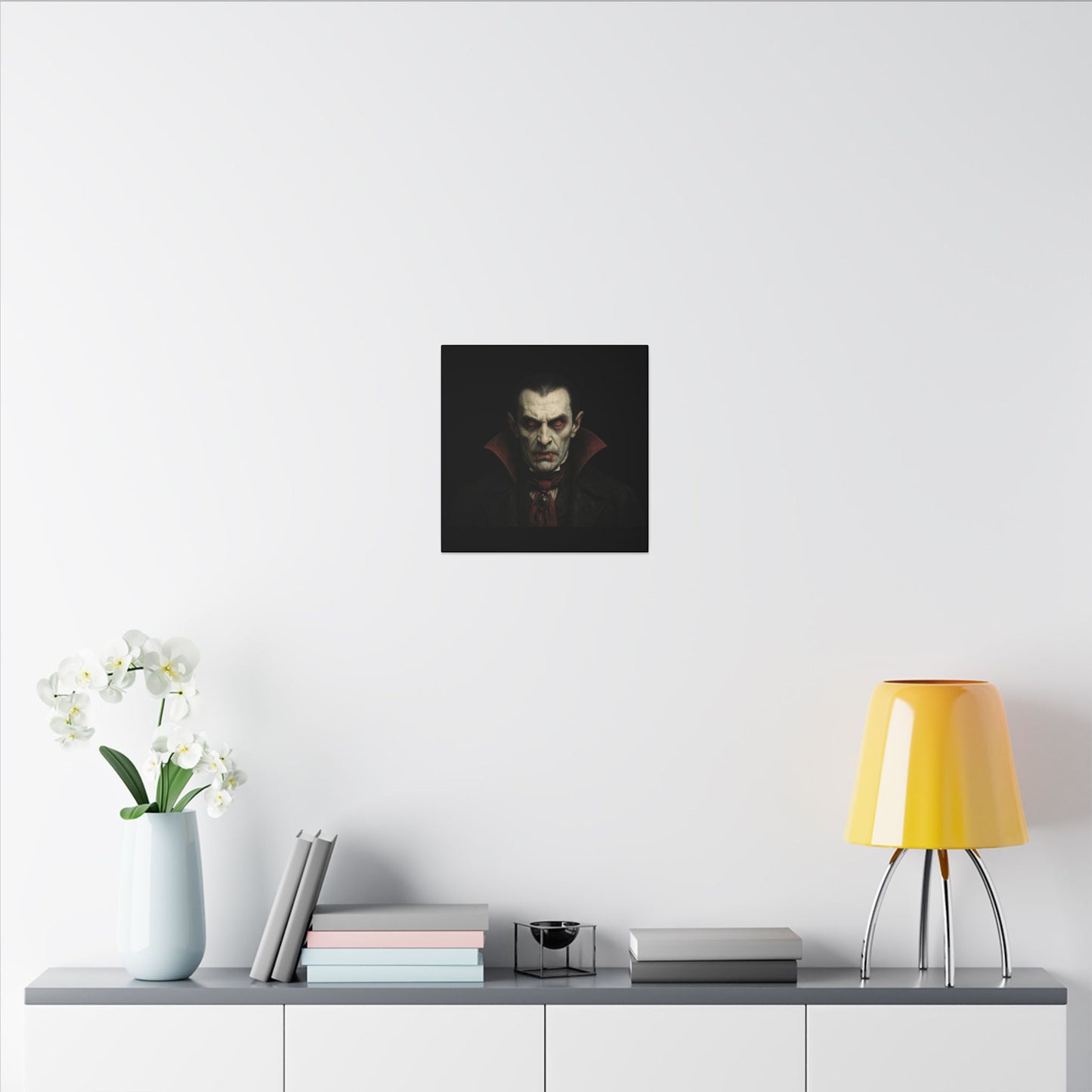 Vampire Portrait Canvas Wall Art – Gothic Dracula Matte Stretched Print