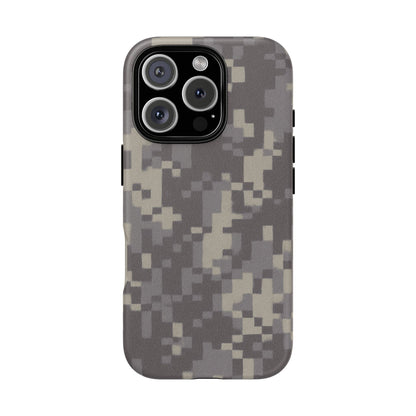 Digital camouflage tough phone case by Printify, rugged protective cover for smartphones with digital camo pattern.