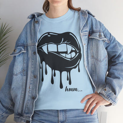 Edgy Graphic Tee - Dripping Lips Design - Unisex Heavy Cotton Tee